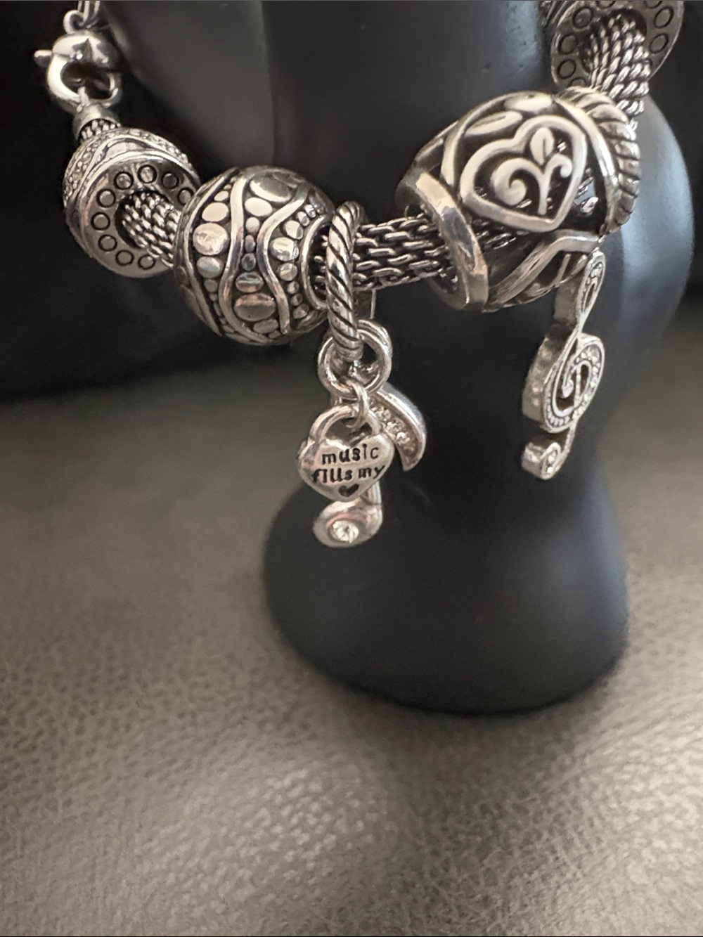 Silver Charm Bracelet - Elegant Silver Tones - Brighton - Picture 3 of 8